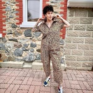 Red Sky Leopard Boiler Suit